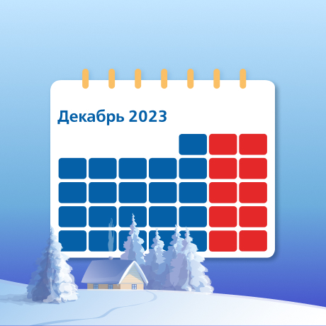 Профессиональный календарь на декабрь 2023 года