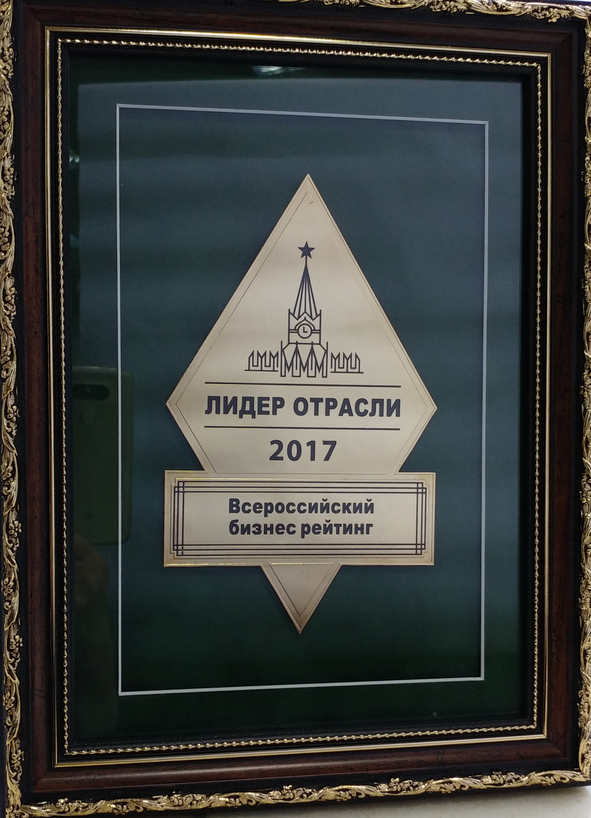Национальная награда "Лидер отрасли 2017"