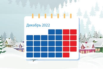 Профессиональный календарь на декабрь 2022 года